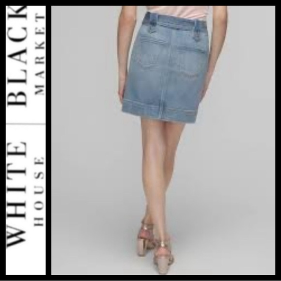 🔥SALE🔥 NWT WHBM Belted Denim Skirt - Picture 4 of 7